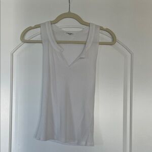 PROJECT SOCIAL TWhite Sleeveless Ribbed Top Size XS
